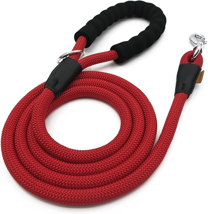Dog Leash ((1/2") - 6FT, Red)