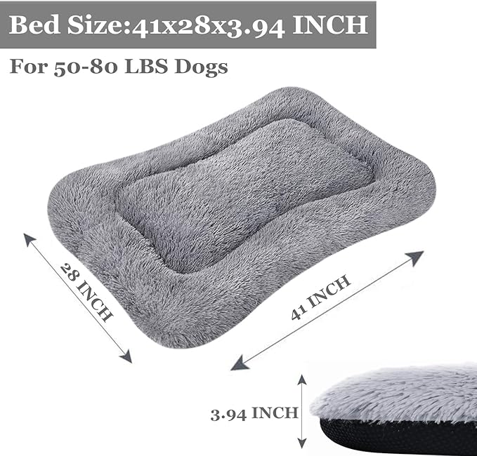Coohom Deluxe Plush Dog Bed Pet Cushion Crate Mat