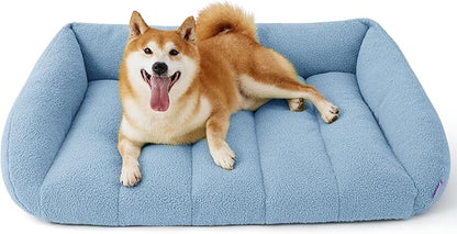 Lesure Orthopedic Dog Bed Sofa for Large Dogs Foam(35" x 25" x 10.5", Blue)