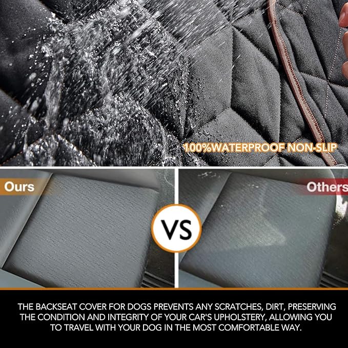 Dog Car Seat Cover for Back Seat Pets Cover Protector Waterproof Bench Car Backseat Covers Dog Seat Covers for Cars