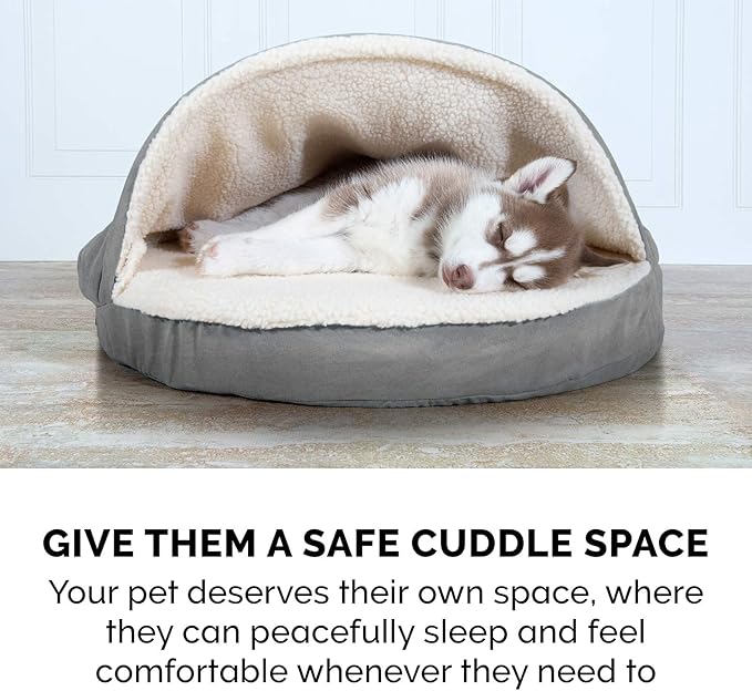 Furhaven 44" Round Orthopedic Dog Bed for Large Dogs w/ Removable Washable Cover 80 lbs 44-inch