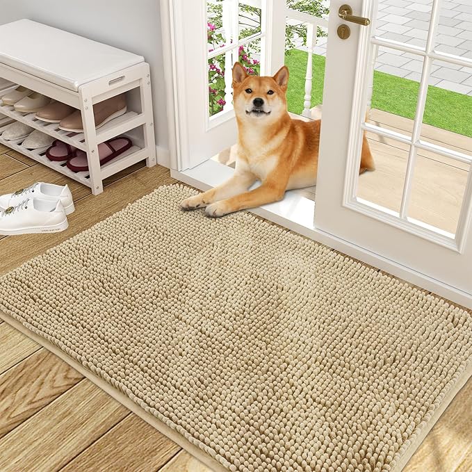 OLANLY Dog Door Mat for Muddy Paws 48x30