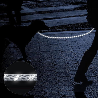 Heavy Duty Dog Leash for Large Medium Small Breed Dogs Handle,4/5/6 FT Holder,Grey,1/2 inch