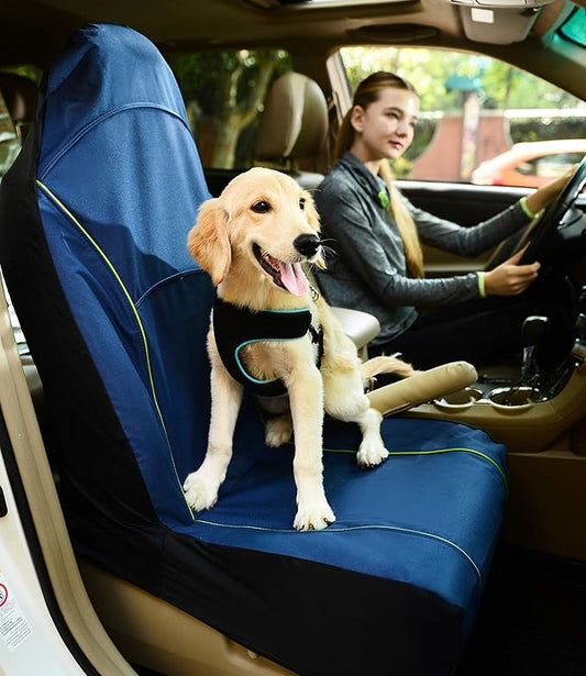 Pet Life ® Open Road Mess-Free Single Seated Safety Car Seat Cover Protector for Dog