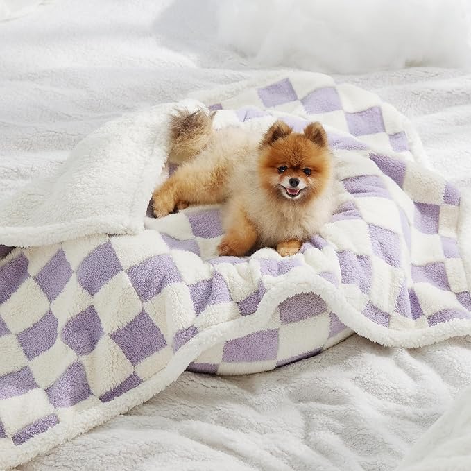 Lesure Waterproof Puppy Blanket for Small Dogs 3D Textured
