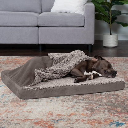 Furhaven Cooling Gel Dog Bed for Large/Medium Dogs w/ Removable Washable Cover 55 lbs
