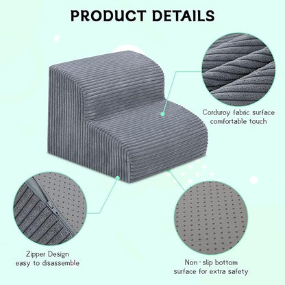 Dog Stairs & Steps for High Beds 2 Steps 11.8")