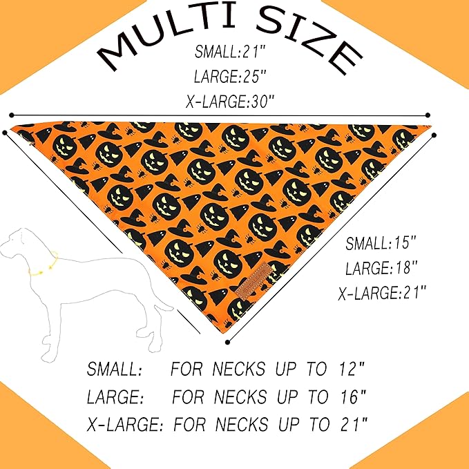 Realeaf Halloween Dog Bandanas 2 Pack