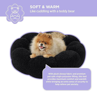 Lesure Calming Small Dog Bed 25 lbs, 23"