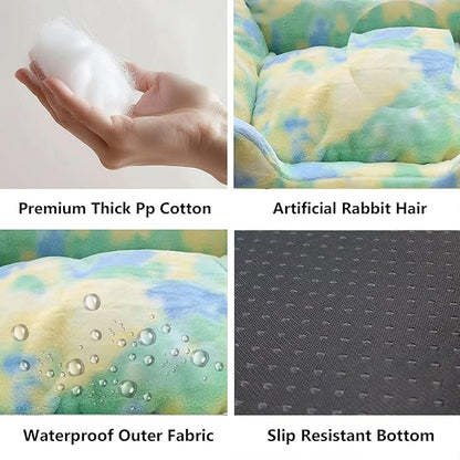 Dog Beds for Small Dogs Green,31inch)