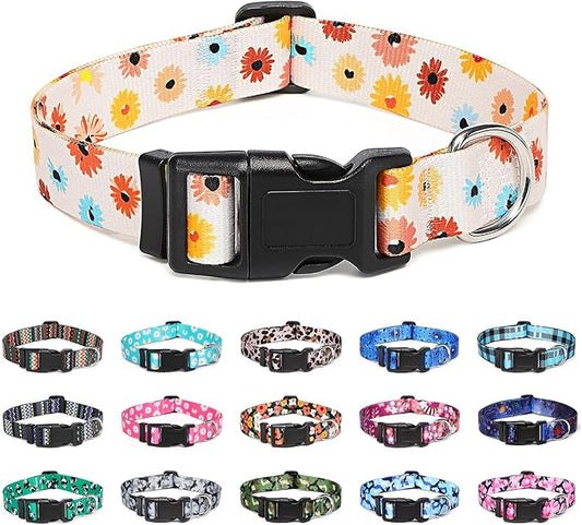 Adjustable Dog Collar with Patterns