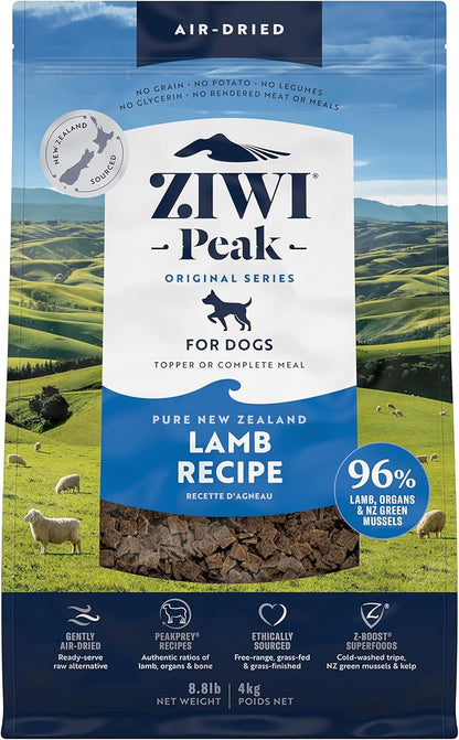 ZIWI Peak Air-Dried Dog Food – Lamb - All Natural, High Protein, Grain Free, Limited Ingredient w/ Superfoods (140.8oz)