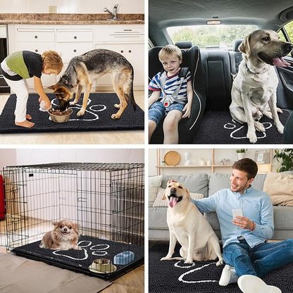 smiry Dog Door Mat for Muddy Paws (36x24 Inches,