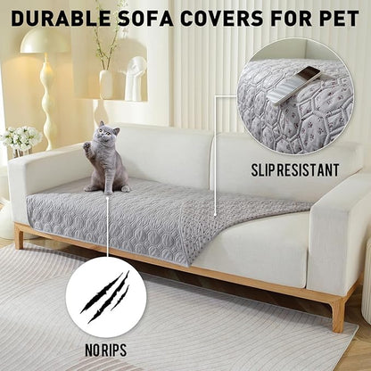 SYSLOON Waterproof Dog Bed Cover Sofa,Car,68"x82",Light Grey