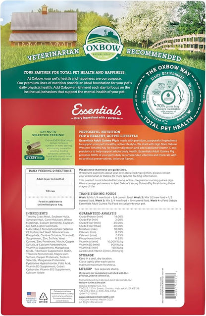 Oxbow Essentials Adult Guinea Pig Food 10 lb.(Packaging