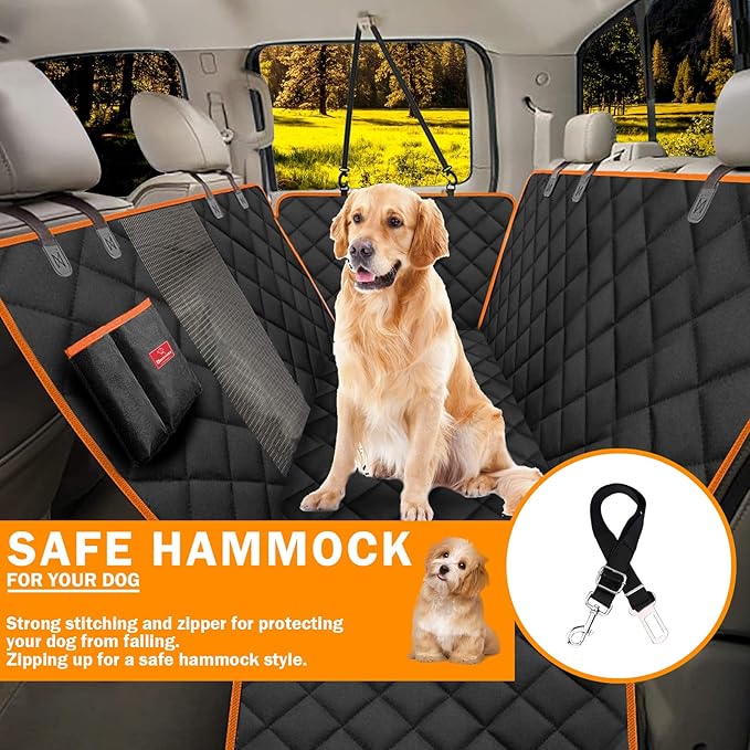 TantivyBo Dog Car Seat Cover 600D Durable 100% Waterproof
