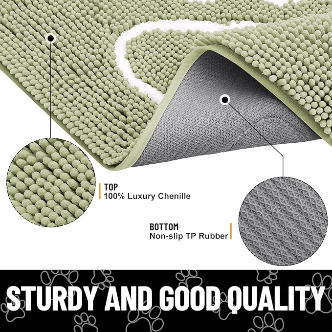 smiry Dog Door Mat for Muddy Paws (30x20 Inches,