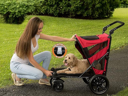 Pet Gear NO-Zip Pet Stroller with Dual Entry 1 Model, 4 Colors
