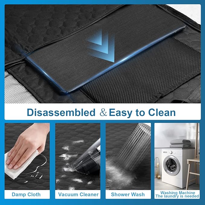 Dog Car Seat Cover for Back Seat with Hard Bottom