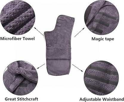 Geyecete Dog Bathrobe Towel Dog Drying Coat-Dry Fast Towel-Gray-3XL