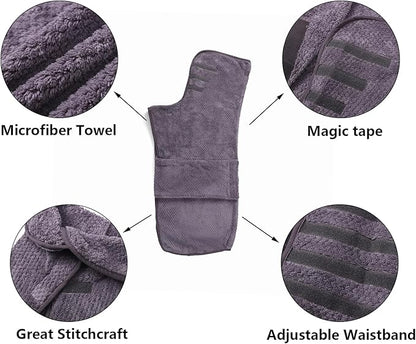 Geyecete Dog Bathrobe Towel Dog Drying Coat-Dry Fast Dog Bag-Pineapple Grid Fast Drying Super Absorbent Pet Dog Cat Bath Robe Towel-Gray-M