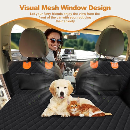 Back Seat Extender for Dogs with Removable Load Bearing Plates Supports 350 lbs