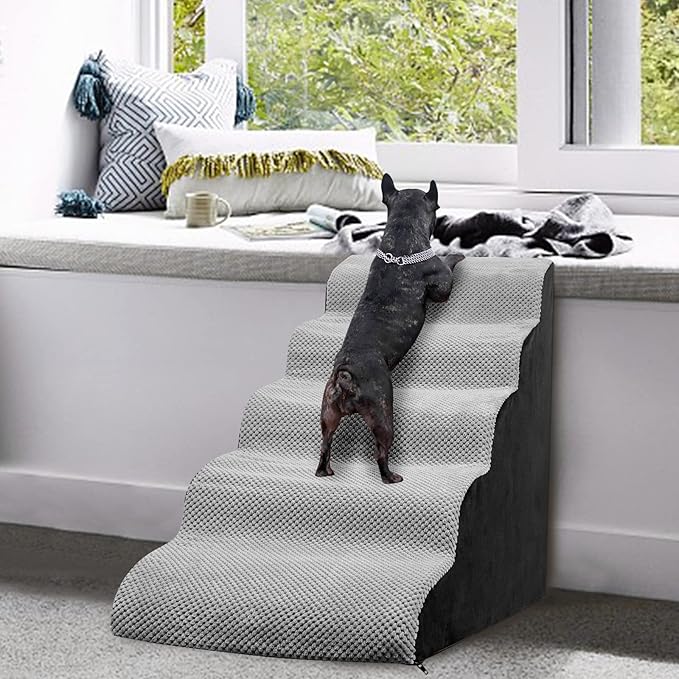 Foam Dog Stairs 5-Step Dog 25" H,
