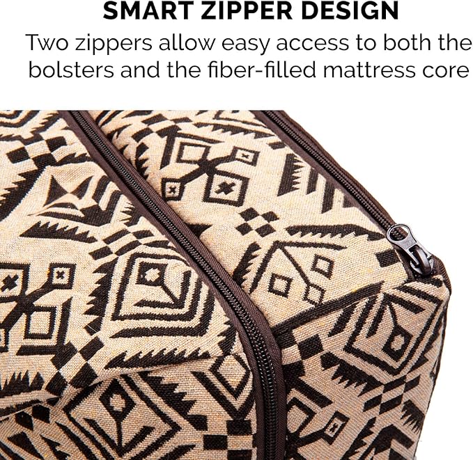 Furhaven Pillow Dog Bed for Large Dogs w/ Removable Bolsters & Washable Cover