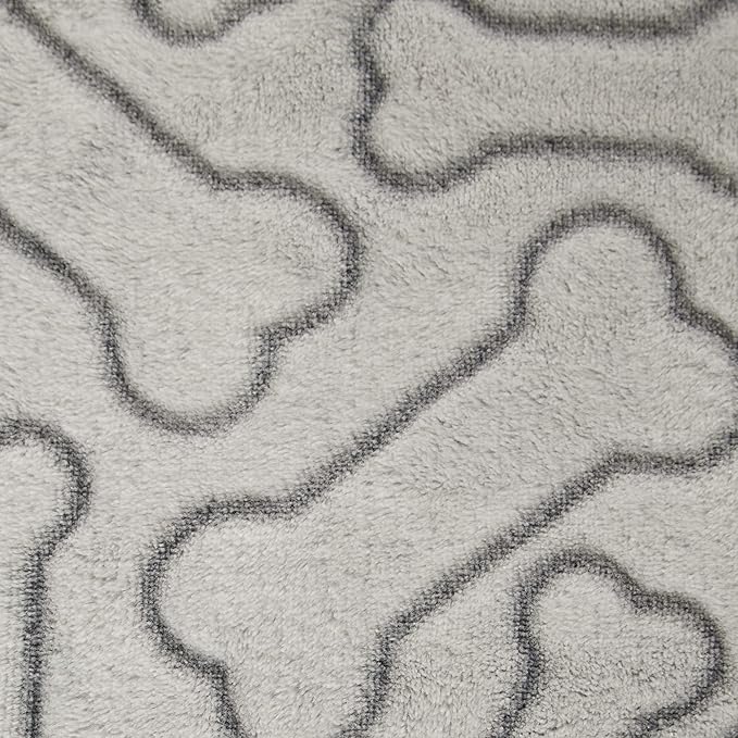 Bone Dry Embossed Bone Print Pet Blanket 36x48", Taupe