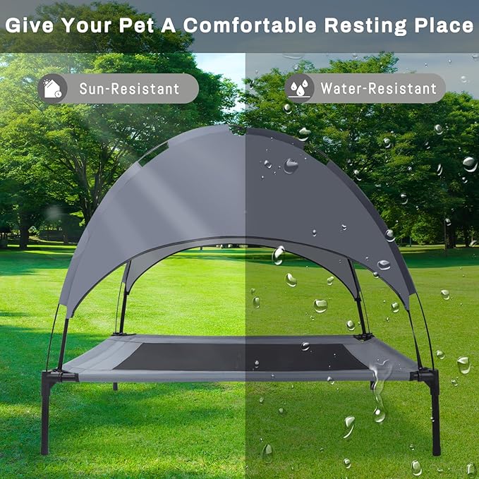 Elevated Dog Bed with Ice Pack 36'' Large