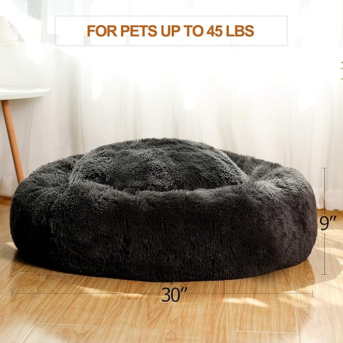 JEMA Calming Dog Beds for Medium Large Dogs 30 Inch