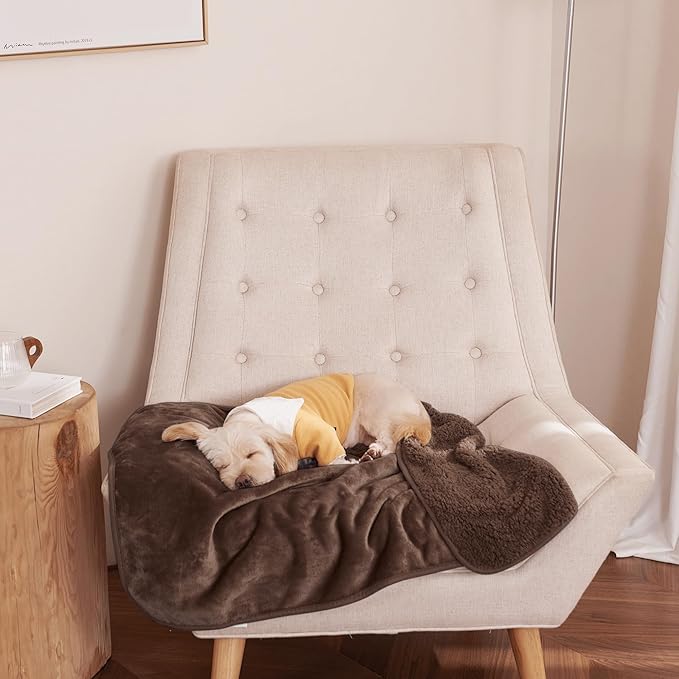 NICETOWN Waterproof Dog Blanket 24" × 32", Brown