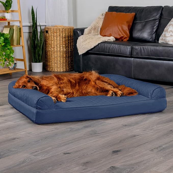 Furhaven Orthopedic Dog Bed for Large Dogs w/ Removable Bolsters & Washable Cover 95 lbs