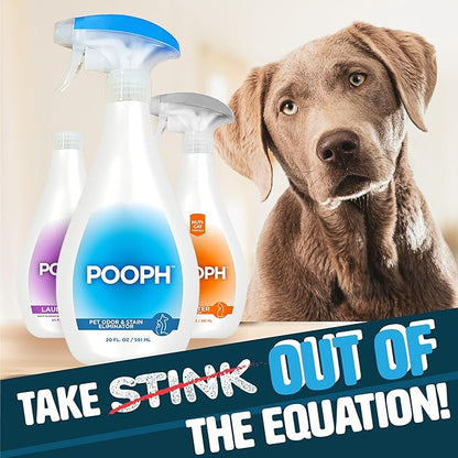 Pooph Pet Odor Eliminator, 20oz Spray - Dismantles Odors on a Molecular Basis, Dogs, Cats, Freshener, Urine, Poop, Pee, Deodorizer, Natures, Puppy, Fresh, Clean, Furniture, Potty, Safe