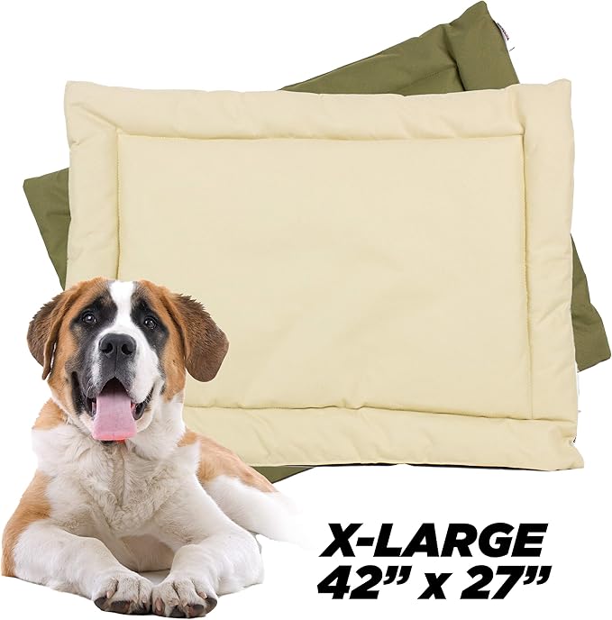 Downtown Pet Supply Dog Crate Pad 42 x 27, Olive