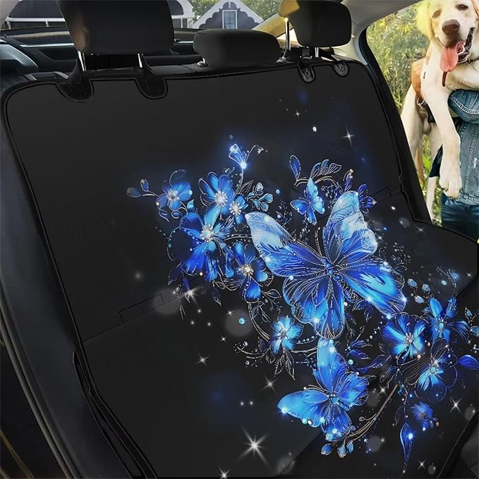 AFPANQZ Butterfly Dog Cat Seat Cover for Cars