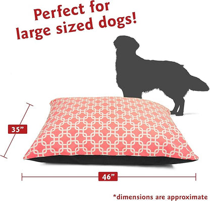 Majestic Pet Rectangle Large Dog Bed Washable – Non Slip Comfy Pet Bed – Dog Crate Bed Super Value Pillow Dog Bed – Dog Kennel Bed for Sleeping 46 x 35 Inch