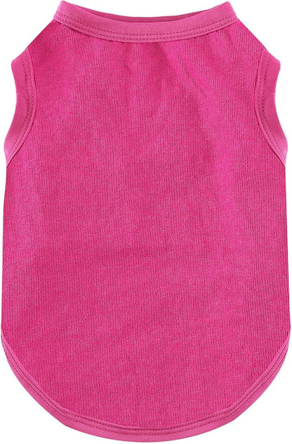 Dog Shirt Vest Clothes for Small Dogs Boy Girl Summer Solid Stretchy Puppy T-Shirts Soft Cool Breathable Lightweight Dog Sweatshirt Pet Cat Outfit