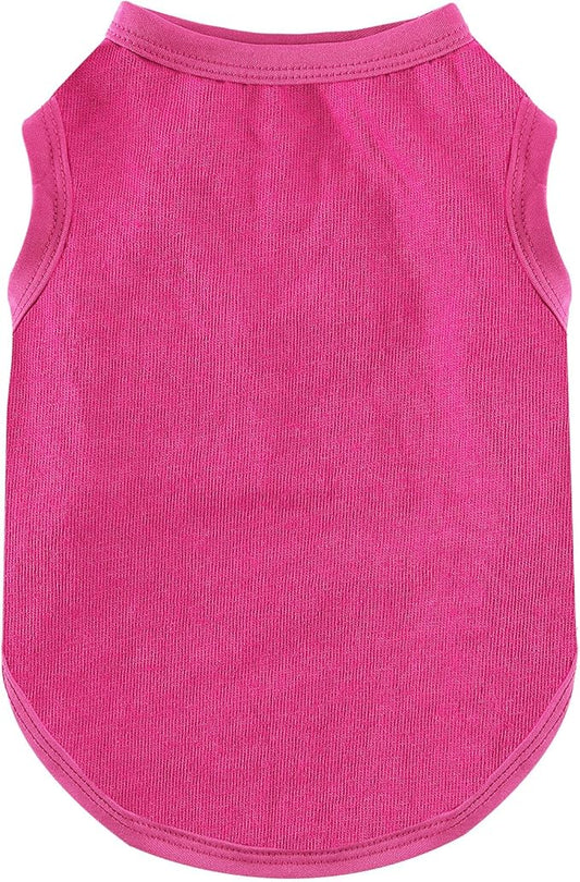 Dog Shirt Vest Clothes for Small Dogs Boy Girl Summer Solid Stretchy Puppy T-Shirts Soft Cool Breathable Lightweight Dog Sweatshirt Pet Cat Outfit