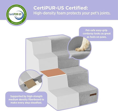 Lesure Dog Stairs for Small Dogs 3 Steps