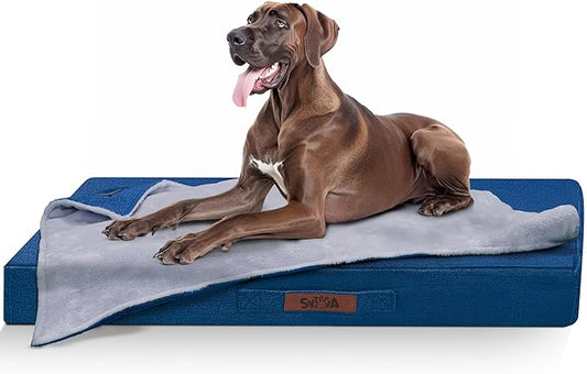 Sytopia Orthopedic Extra Large Dog Beds with Detachable Blanket
