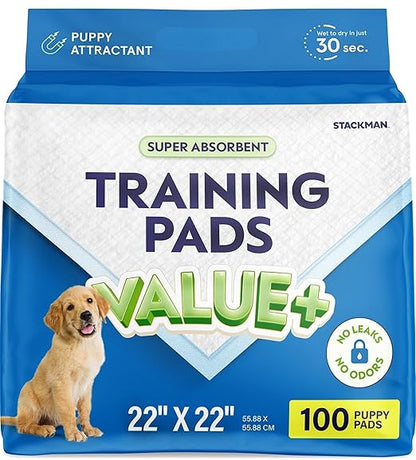 Puppy Pads Pet Pee Pads for Dogs & Puppy Training [100-COUNT] Potty Pads for Dogs 22" x 22" Leak-Proof Dog Pee Pads
