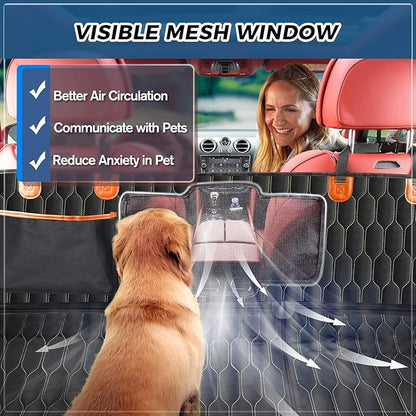 5-in-1 Dog Car Seat Cover for Back Seat 100% Waterproof Belt-53 * 58