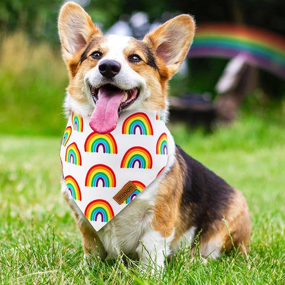 Rainbow Dog Bandanas 2 Pack