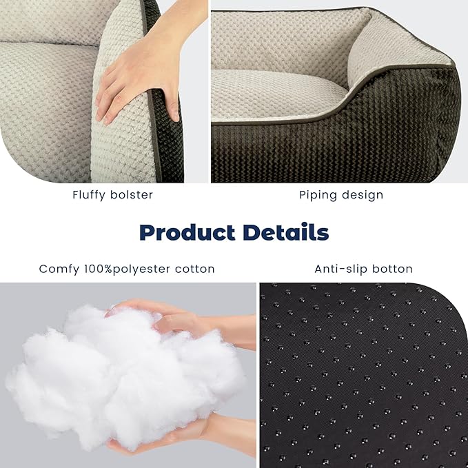 Miguel Removable Washable Dog Bed for Medium Dog Easy Clean 35 Inch