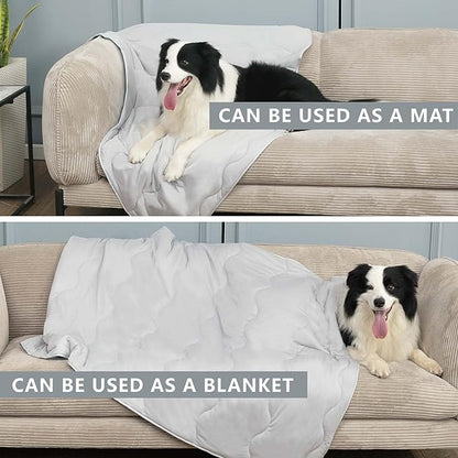MICROCOSMOS Pet Cooling Blankets & Sleeping Mat- Reversible Washable Durable Dog Bed Cover