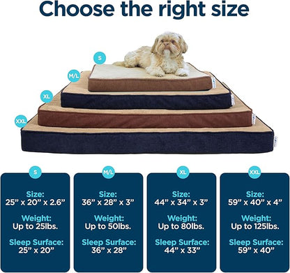 La-Z-Boy Petmate Bentley Orthopedic Foam Large Dog Bed (36 x 28 x 3 inches) 50lbs with