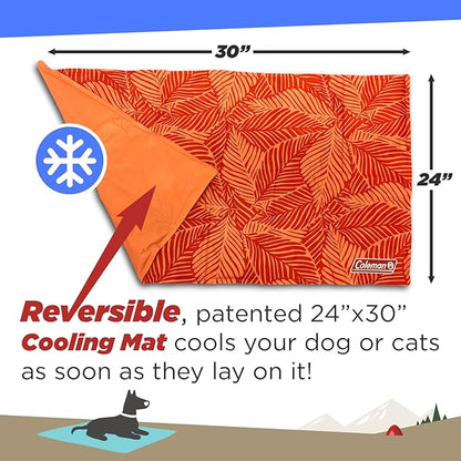 Coleman Reversible Cooling Pet Mat 24" x 30", Red