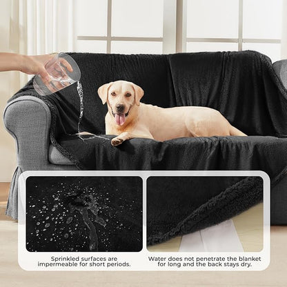 Luciphia Waterproof Blanket for Large Dogs Liquid Proof Small（40" x 28"）