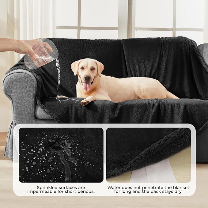 Luciphia Waterproof Blanket for Large Dogs Liquid Proof X-Large（85" x 57"）